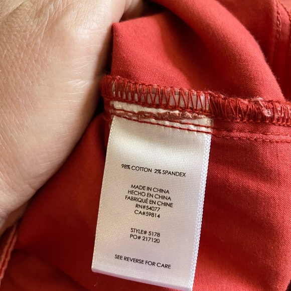 Cabi Pants & Jumpsuits Nantucket Hutton Skinny Jogger Pants brick red Women’s 2 - Picture 9 of 11